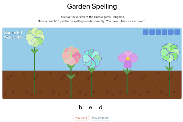 Garden Spelling