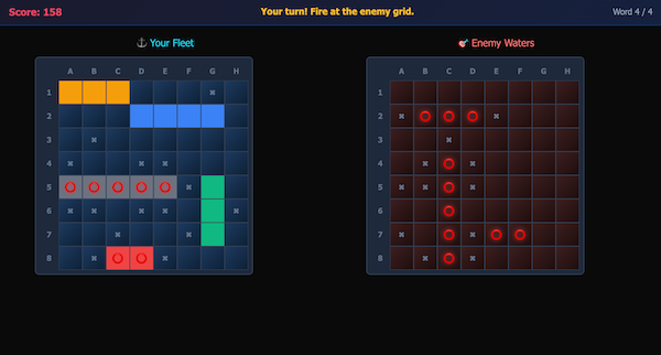 Spell & Sink Spelling Game Screenshot